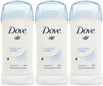 Dove Invisible Solid Deodorant, Original Clean - 2.6 oz - 3 pk