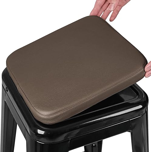 SINOSSO Leathaire - Cojín moderno para taburete de bar de piel sintética, 1 unidad, almohadilla magnética para silla pequeña para cafetería, bistró,