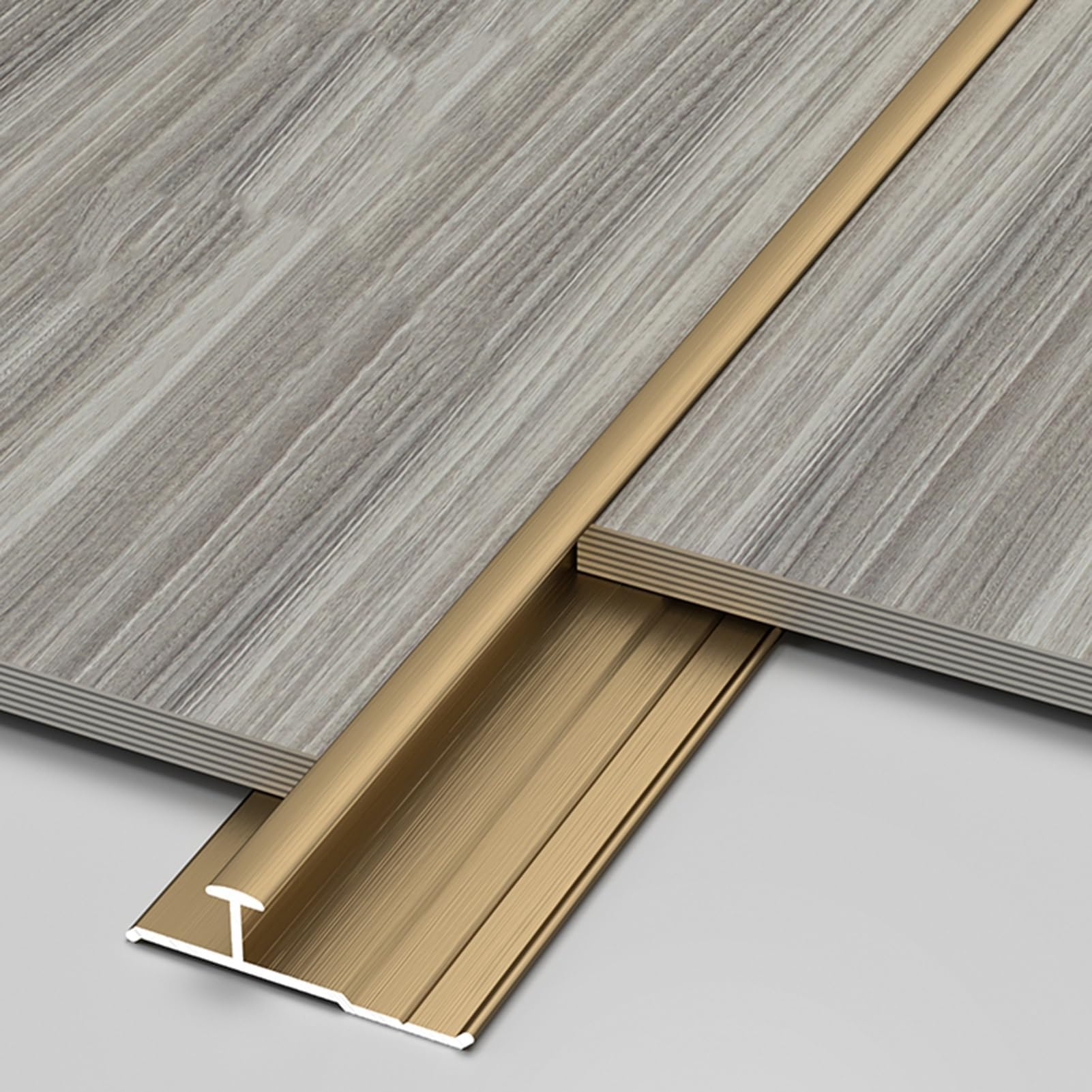 Transition Strip 3 Pcs Transition Threshold Strip Tile to Carpet, Flooring Edging Trim Bar Extra Narrow, Decorative Seam Cover for Wall Skirt/Frame Edge),Gold-4mm (5/32,Gold-4mm (5/32
