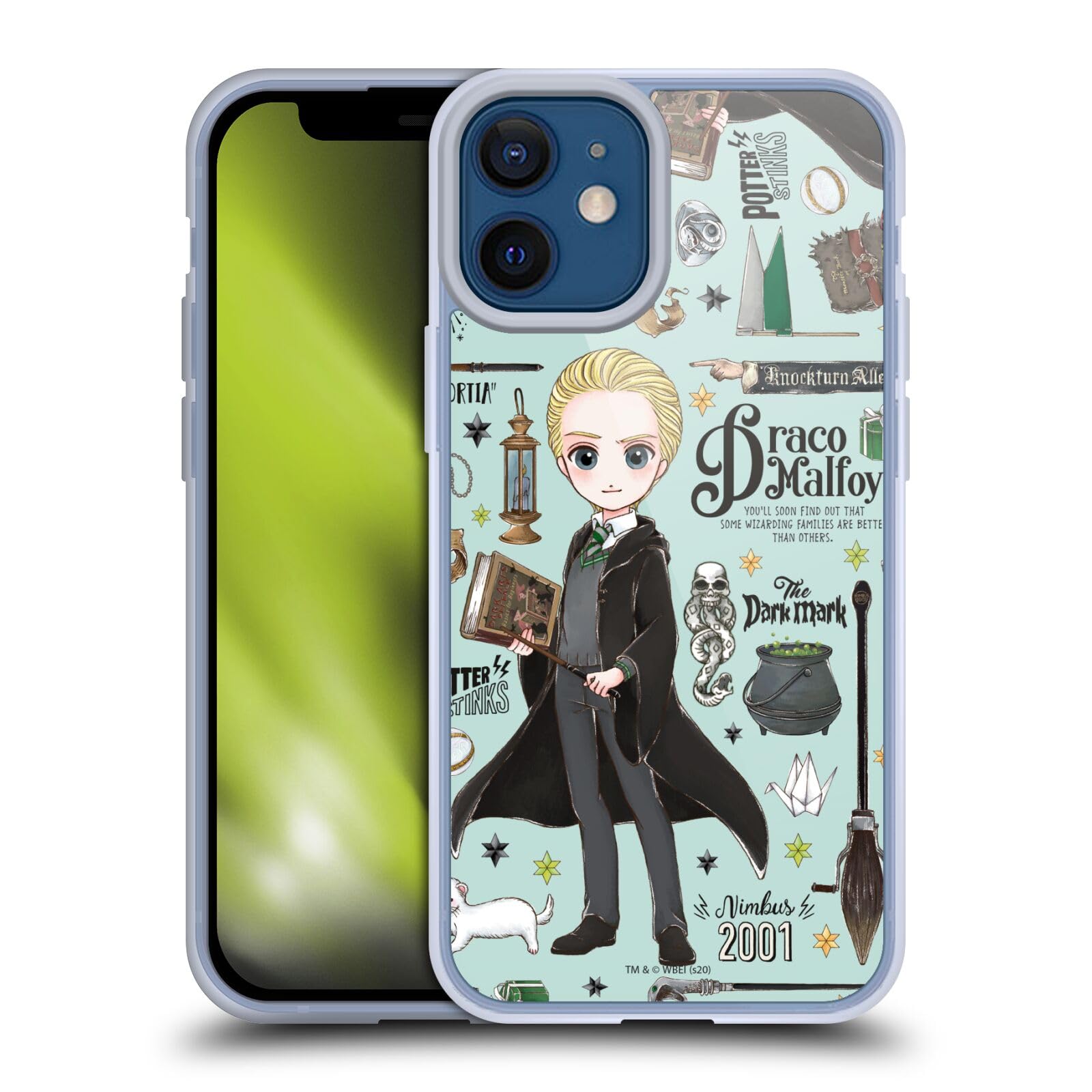Head Case Designs Licenciado Oficialmente Harry Potter Patrón Luna Reliquias de la Muerte XXXVII Caso Funda de Gel Suave Compatible con Apple iPhone 12 / iPhone 12 Pro — view 133