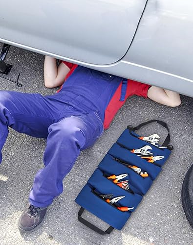 Miniatura 7 de GardenJoy Bolsa de herramientas de 13 pulgadas, bolsa de herramientas de boca ancha con impermeable para el hogar, proyectos de bricolaje,