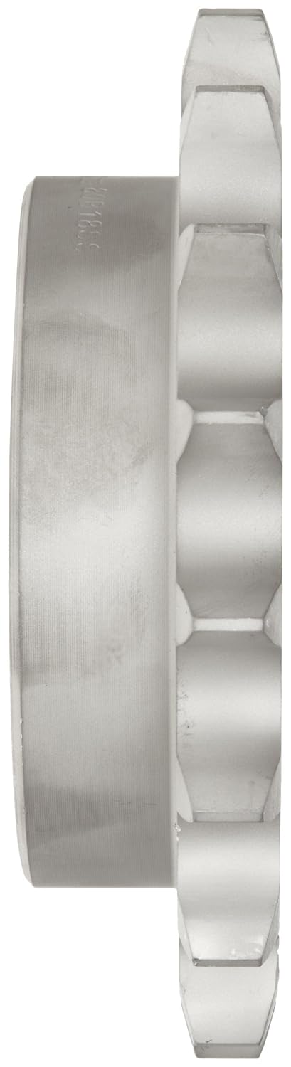 Martin Roller Chain Sprocket, Stainless Steel, Reboreable, Type B Hub, Single Strand, 80 Chain Size, 1" Pitch, 12 Teeth, 1" Bore Dia., 4.332" OD, 3.125" Hub Dia., 0.575" Width
