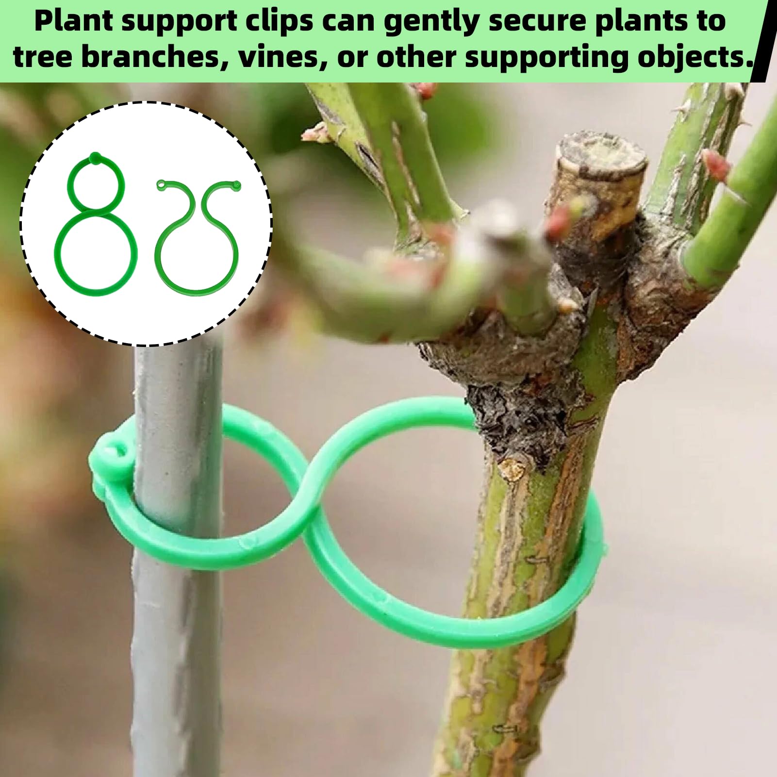 130 Clip Per Piante Da Giardino - Supporto Per Rampicanti E Pomodori - Foto 10