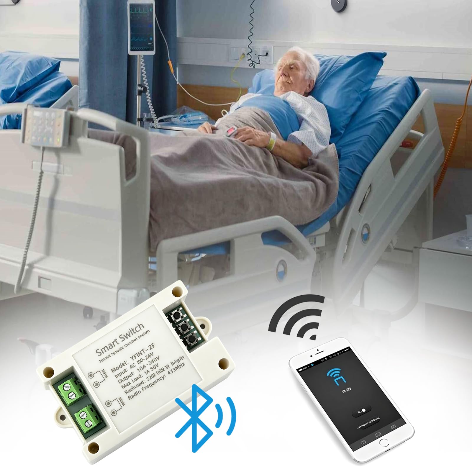 Tuya Contrôleur intelligent WiFi pour moteur CC 12 V/24 V linéaire Interrupteur à distance, relais avant et arrière, application Smart- Life APP, minuterie, compatible avec Alexa et Google Home