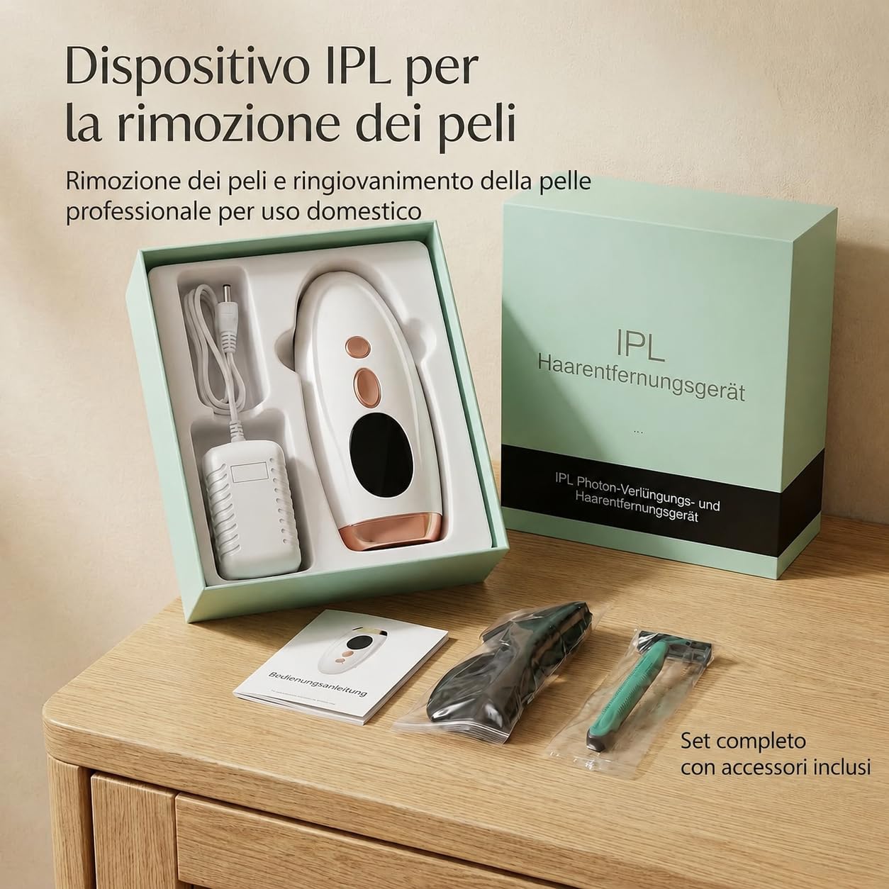 Shine IPL 2.0 Premium Depilatore Luce Pulsata Con 999990 Impulsi Sensore Pelle Raffreddamento E 5 Livelli Per Casa (Verde)