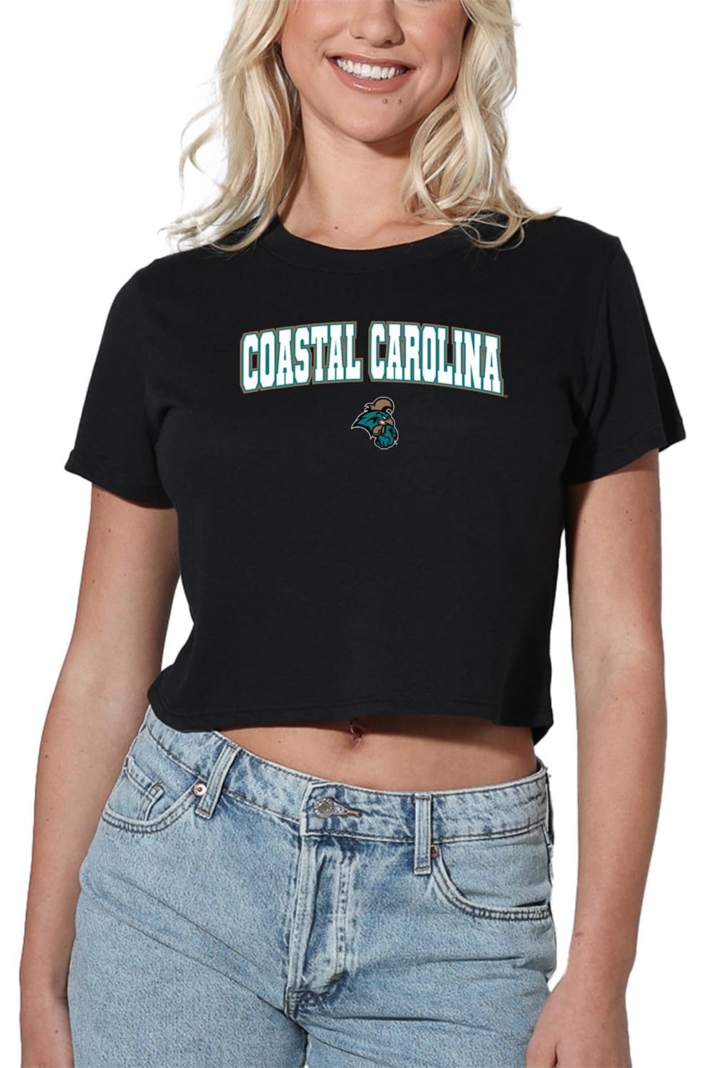 Official Collegiate Arch Logo Women's Crop Top T-Shirt Collection