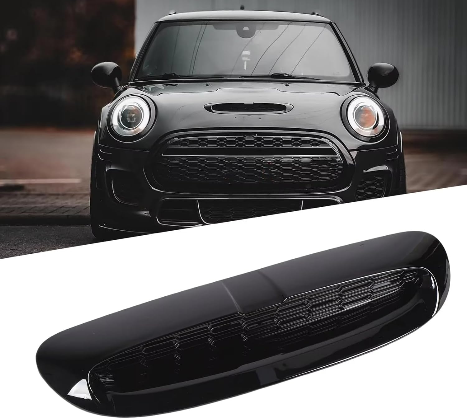 Hood Scoops Vehicle Hood Scoop Bonnet Vent Cover Auto Louvers Decor Replacement Compatible with Mini for S JCW F54 F55 F56 F57