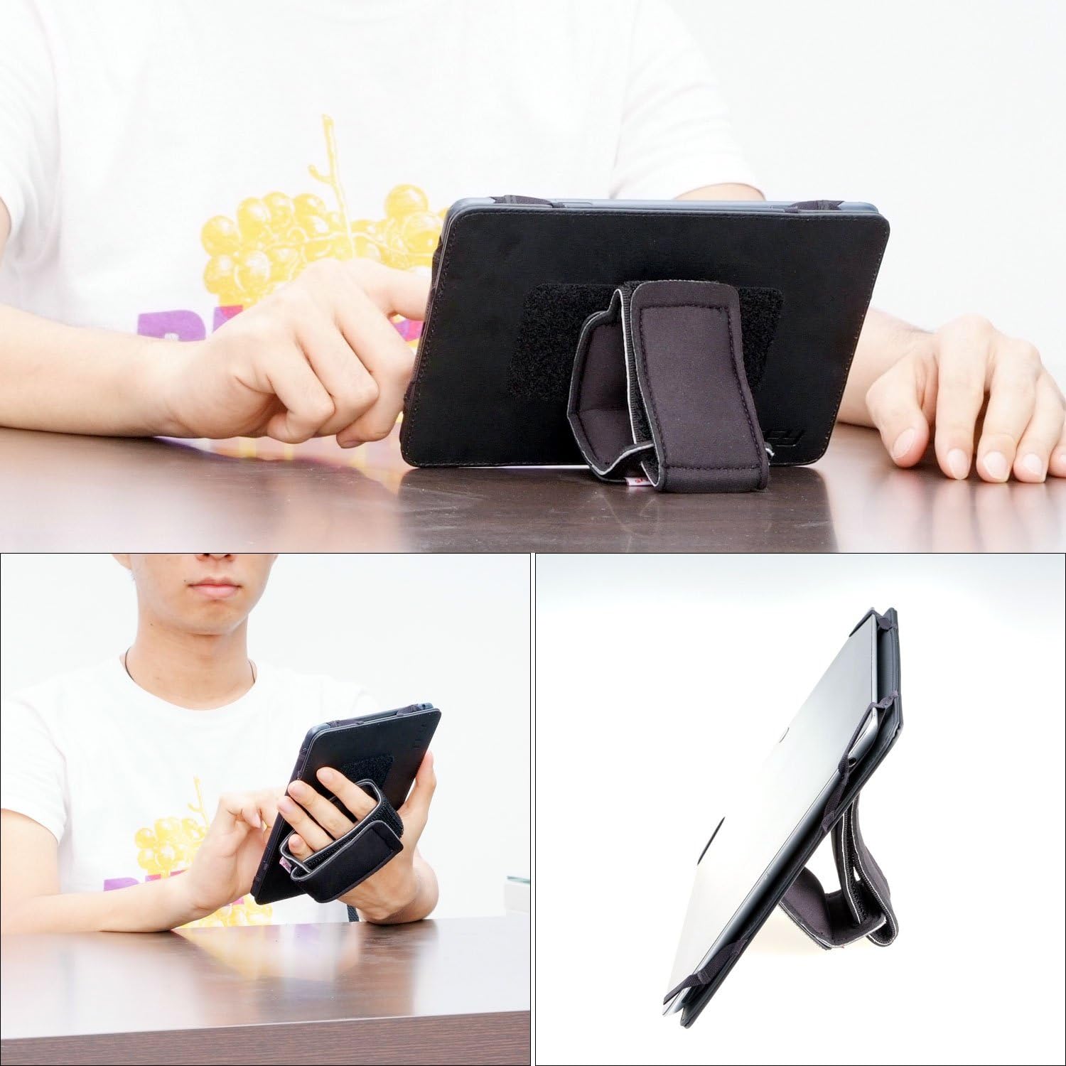 TFY Padded Hand-Strap Plus Universal Case for 7-Inch to 8-Inch Tablet PC - Fits iPad Mini, Samsung Galaxy Tab 3 7.0, Google Nexus 7 and More