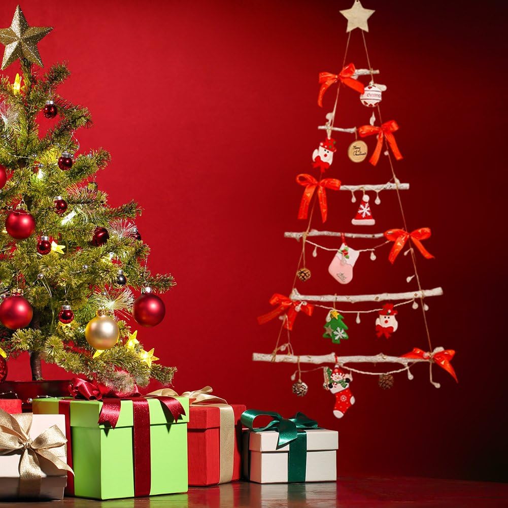 Sapin De Noël Éclairé Au Mur, Décorations De Noël, Sapin De Noël Non Tissé À Suspendre Au Mur, Fournitures De Fête De Noël