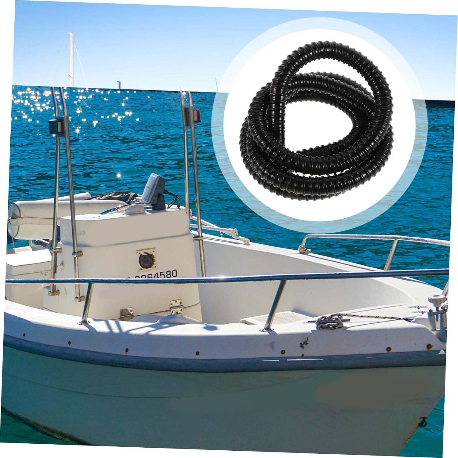 Alipis 1set Flexible Drain Hose Kit for Boats and Rvs Bilge Drain Pipe Water Removal Easy Installation Versatile Use Durability