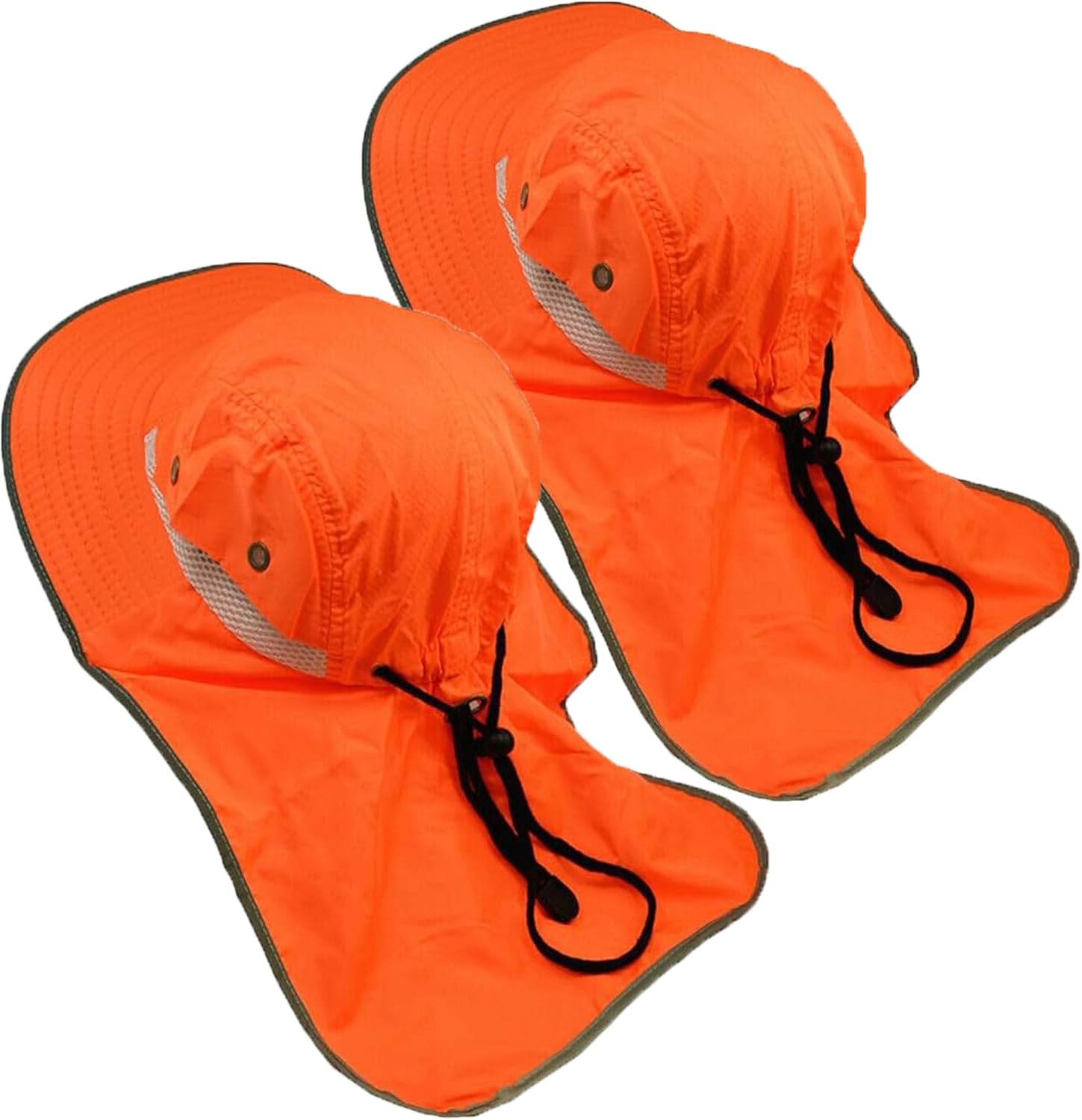Glory Max High Visibility Reflective Work Safety Bucket Hat Cap Mesh Neck Flap