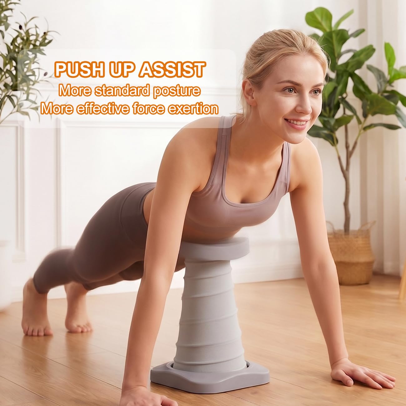 Attrezzo per Flessioni Attrezzature per Il Fitness Multifunzione Pieghevole A Casa Push-up Portatile, Utilizzato per Gli Uomini Donne Attrezzo per Addominali Orange,13.5 * 9.4 in