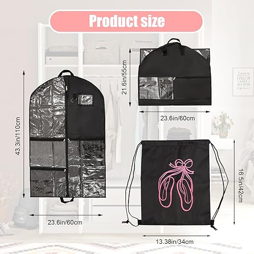 Vista 69 de Bolsa de ropa colgante impermeable, bolsas de ropa de 40 pulgadas para colgar ropa, bolsas de ropa para almacenamiento de viajes, bolsa de ropa