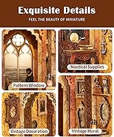 Vista 77 de CUTEBEE Kit de Rincón de Libros, Kit de Casa en Miniatura DIY Booknook, Casa Pequeña, Rompecabezas de Madera 3D, Kit de Casa de Muñecas para Adultos