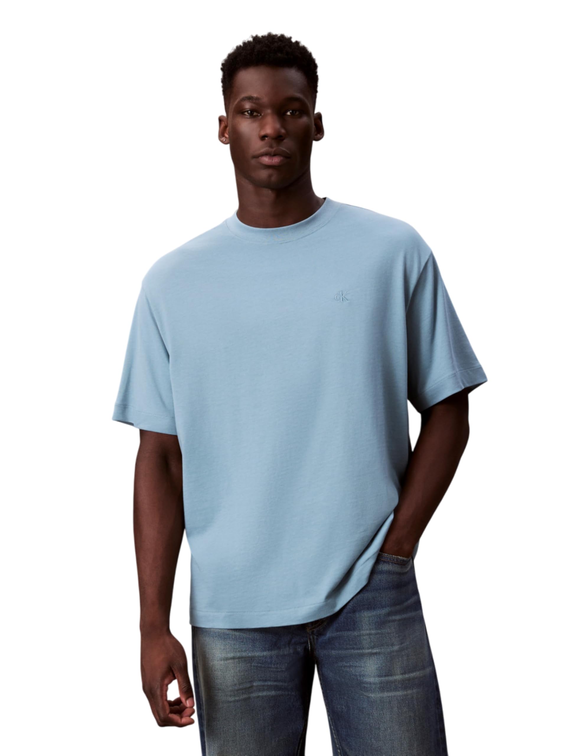 

                                                    Calvin Klein Men's Relaxed Fit Monogram Logo Crewn