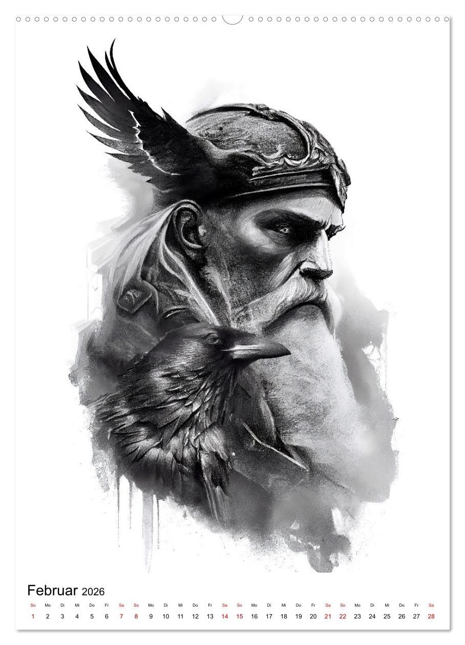Welt und Mythologie der Wikinger (hochwertiger Premium Wandkalender 2026 DIN A2 hoch), Kunstdruck in Hochglanz: Entdecke die faszinierende Welt und ... Wikinger - Monat für Monat (CALVENDO Kunst)