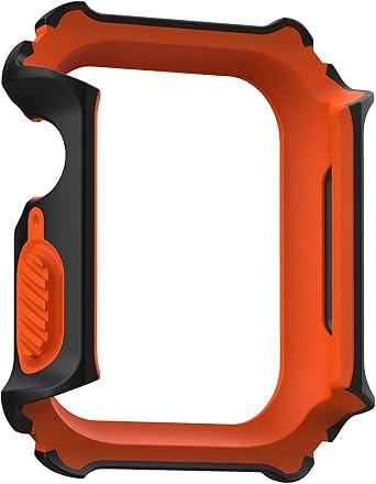 URBAN ARMOR GEAR UAG Civilian Watch Strap Compatible with iWatch 44/42mm Series 6/5/4/SE (Black/Orange) Bundle with Bumper Watch Case 44mm (Black/Orange)