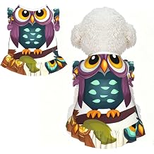 Cute Dog Dress for Small Dogs Girl,Sleeveless Cat Dresses Soft Breathable Dog Clothes Summer Puppy Dress Owls Birds Pet Skirt Dog Outfits Chihuahua Yorkies Dresses