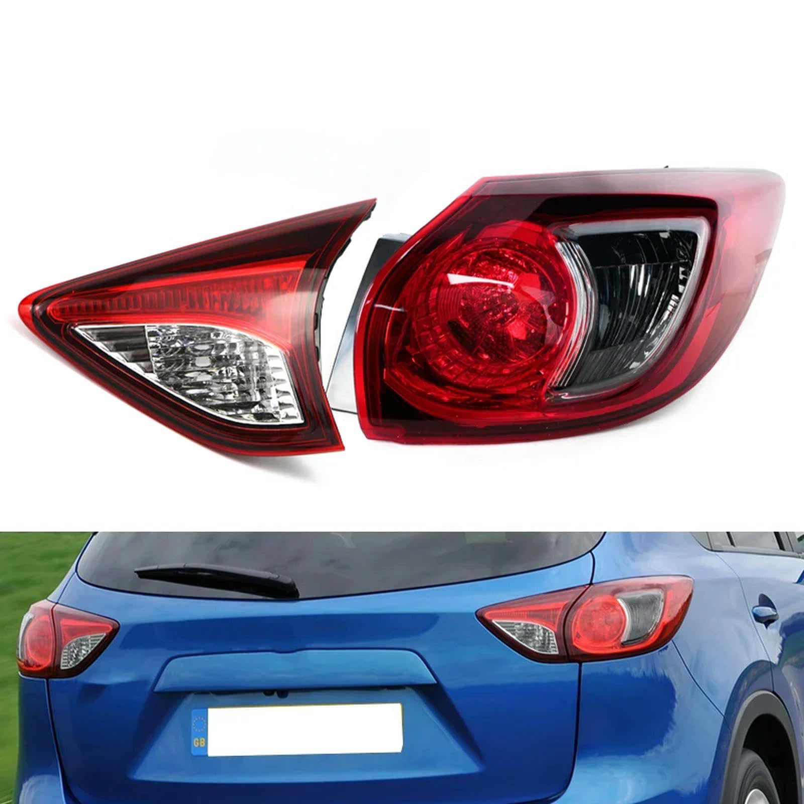 HZTKXADV Rear Tail Light Cover Brake Stop Reversing Brake Lamp Taillight Shell Without Bulb for Mazda Cx5 Cx-5 2013-2016