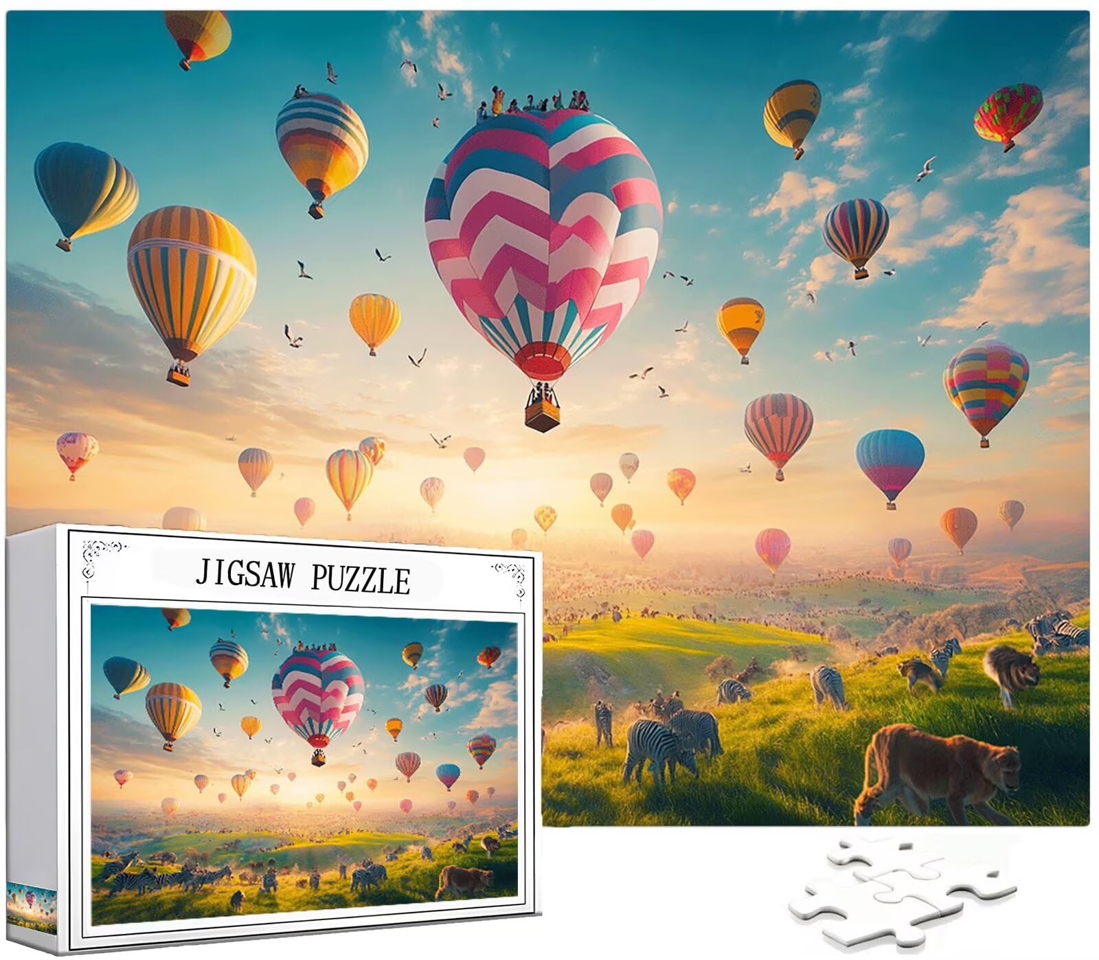 Model288 puzzle krajobrazowe, 2000 elementów, zebra dla dorosłych, kolorowe puzzle 5D dla dzieci od 14 lat, z pudełkiem na prezent, do dekoracji pokoju, salonu, prezenty dla kobiet