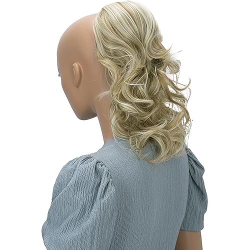 PRETTYSHOP 12" Hairpiece Braid Ponytail Extension Voluminous Wavy Lightblond Mix PH209