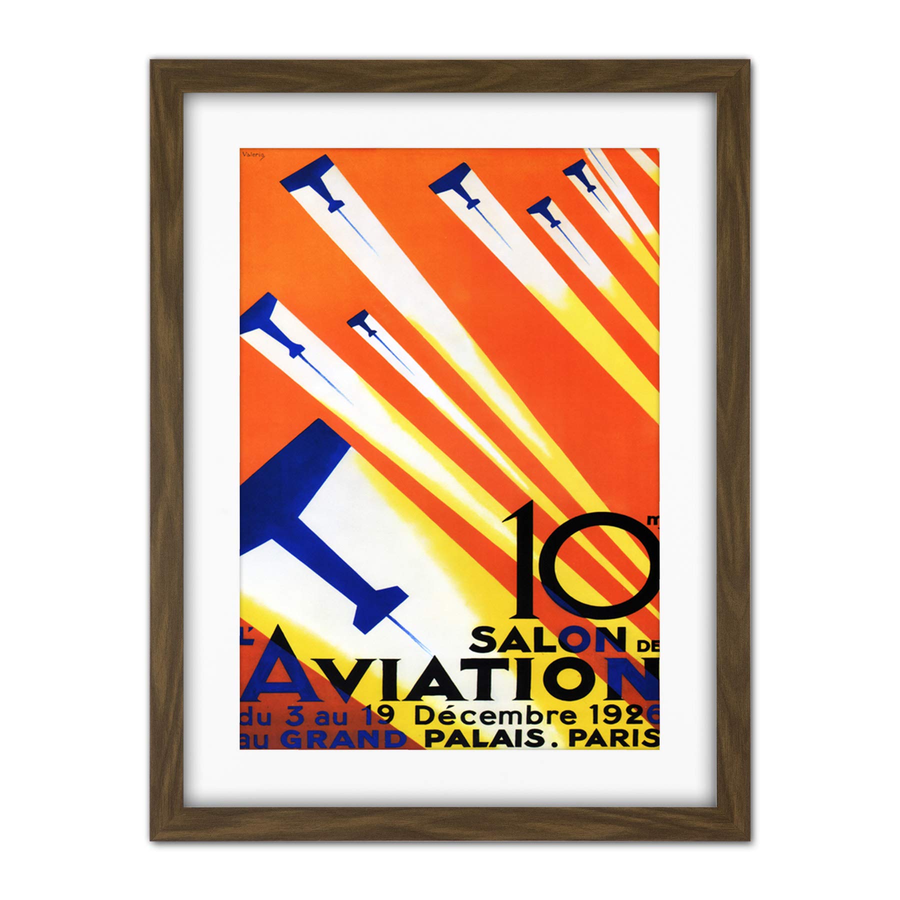 Wee Blue Coo Airshow Aviation Paris France Artwork Framed Wall Art Print 18X24 Inch