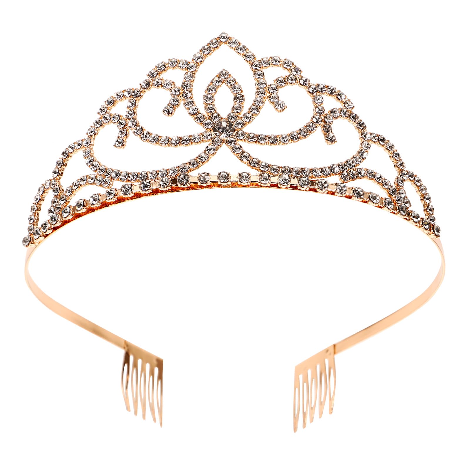 FOMIYES Tiaras y Para Mujer Boda Tiara De Princesa Peine De Tiara Peine De Dama De Honor Peine De Boda Brillante Cristal Barroco Diadema Tiara Tiara Novia Nacarado Diamante