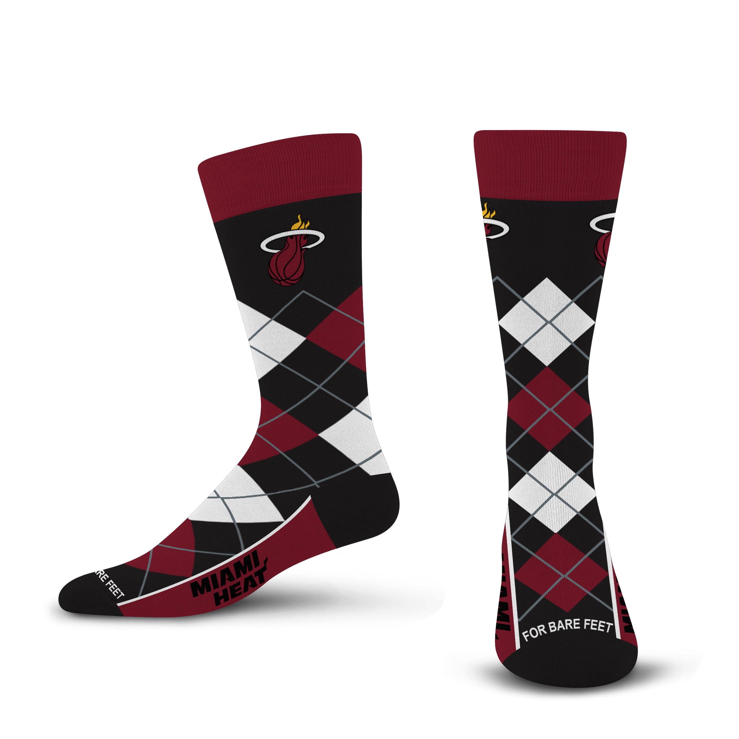 For Bare Feet Men's NBA Argyle Remix Dress Sock