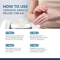 Vista 5 de Hermon Arnica Bruise Cream: Arnica Montana with Vitamins K, C & E–Hydrating Moisturizer for Face 4 oz