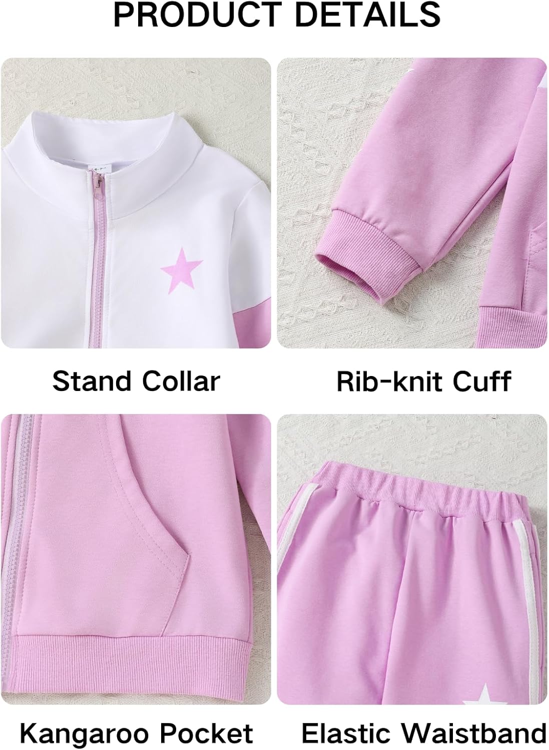 Girls Clothes 2 Piece Zip Up Sweatshirt & Pants Sweatsuit Set Fall Winter Outfits for Teen Tween Girls 6-12 Years - Image 8