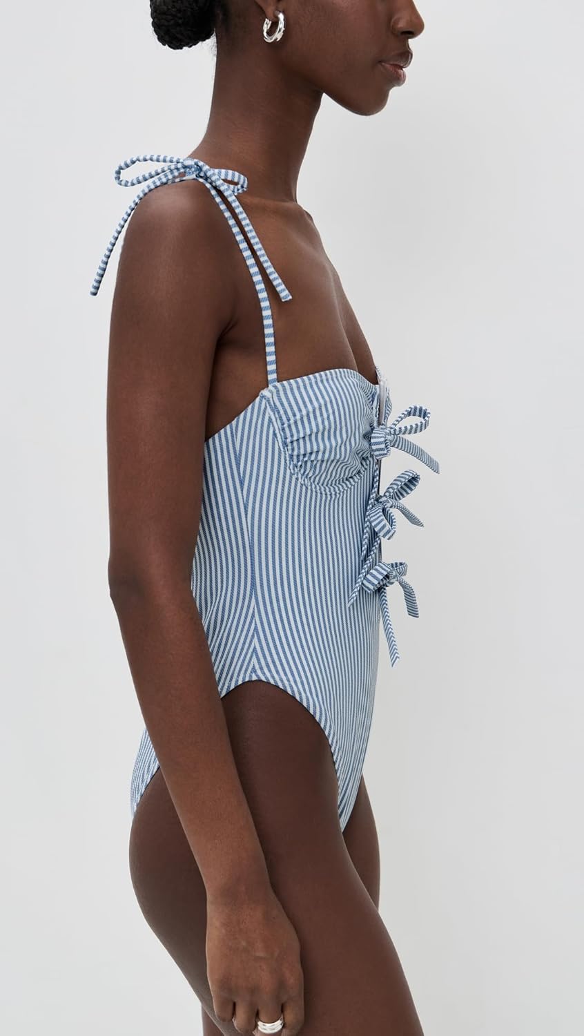 Montce Women's Classic Blue Stripe Trois One Piece - Image 4