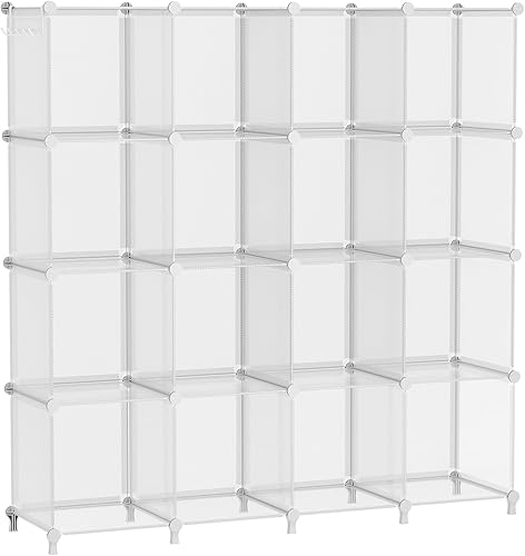 Miniatura 10 de AWTATOS Organizador de almacenamiento de cubos, estantes de cubos de almacenamiento, organizadores de armario de 16 cubos y almacenamiento,