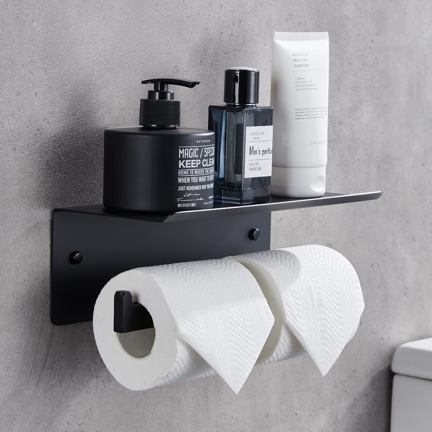 Delta Amaya Doppelstangen-Toilettenpapierhalter – Satiniertes Nickel, Wandmontiert, AMA50-SN