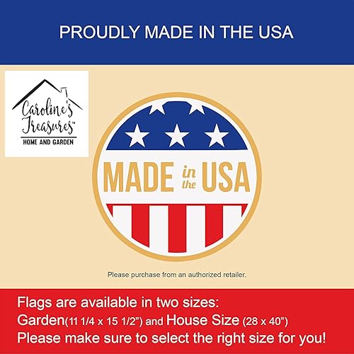 Miniatura 4 de Caroline's Treasures 8849GF Bandera de saltamontes en verde para buzón, bandera decorativa para patio exterior, patio, obras de arte de patio,