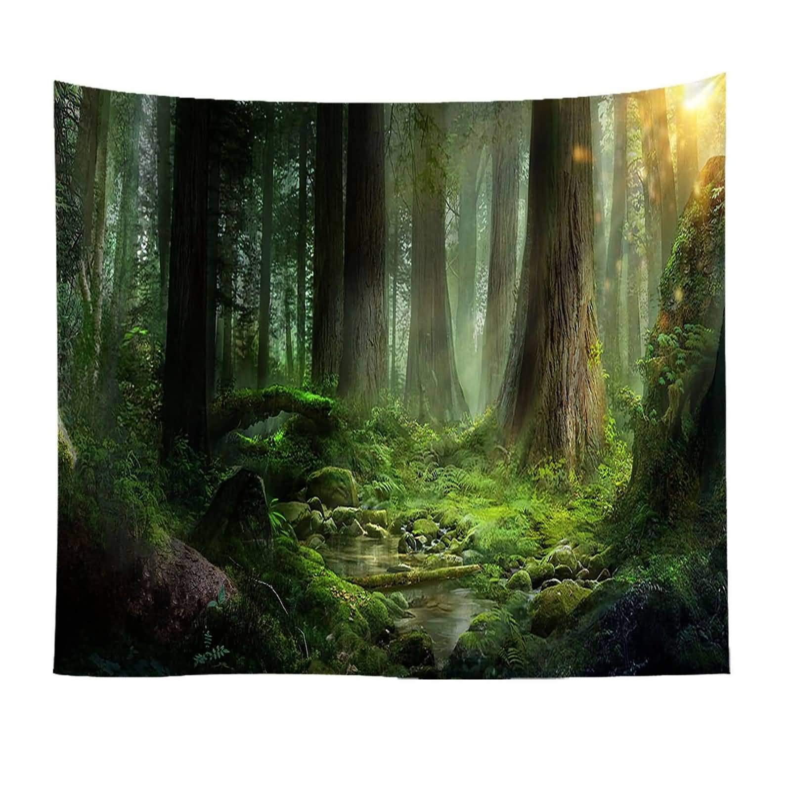 Tapiz de pared de bosque KnSam de tela ligera lavable para renovar tu casa