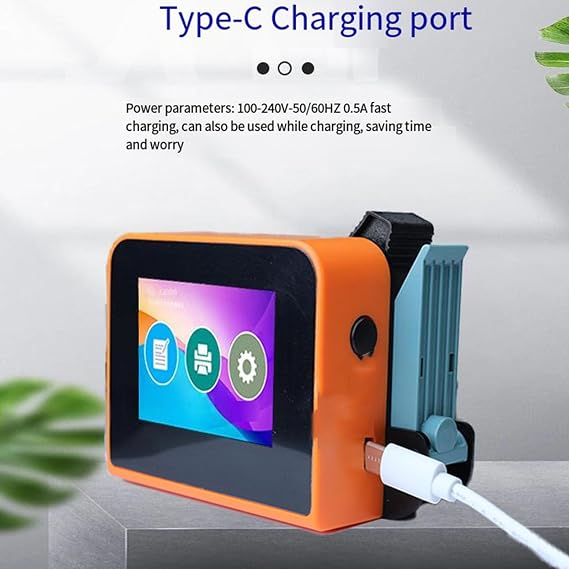 Mini Portable Handheld Inkjet Printer Date Printer Touch Screen Coder Suitable for Producing Date Packaging Bags Plastic Bottles