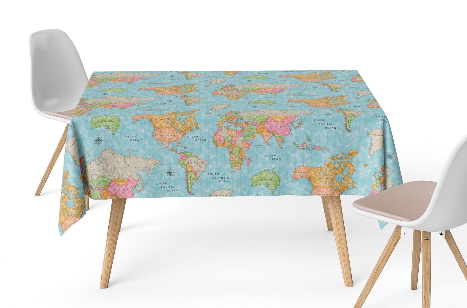 Martina Home Mapamundi Nappe en Résine Bleu 300 x 140 cm