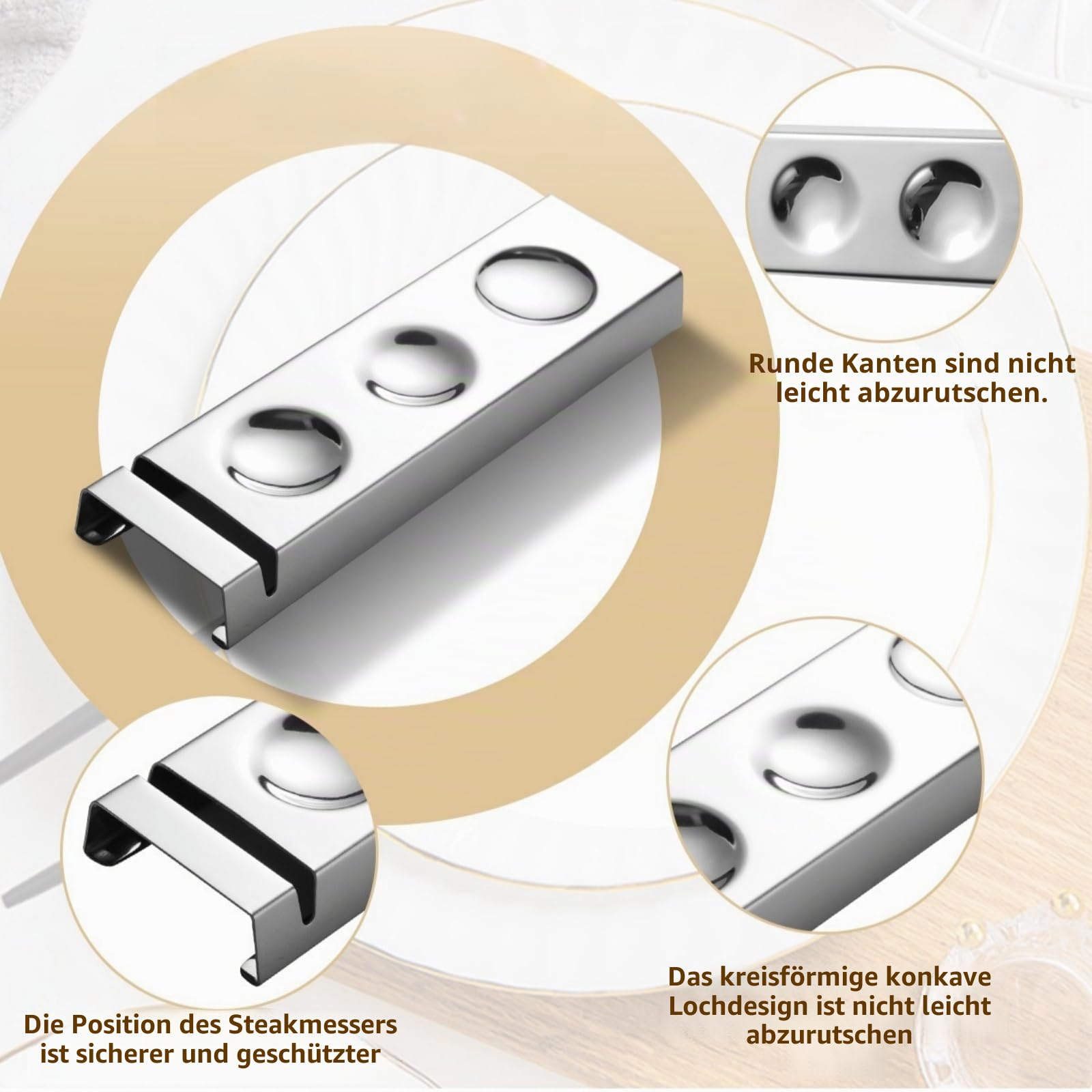 2 Stück Edelstahl 304 MesserbäNkchen,StäBchenhalter,EssstäBchen Rests FüR Esstisch,FüR Verschiedene Essensszenen,Es Kann Als Dekoration Auf Dem Esstisch Verwendet Werden (Silber Stil 2)