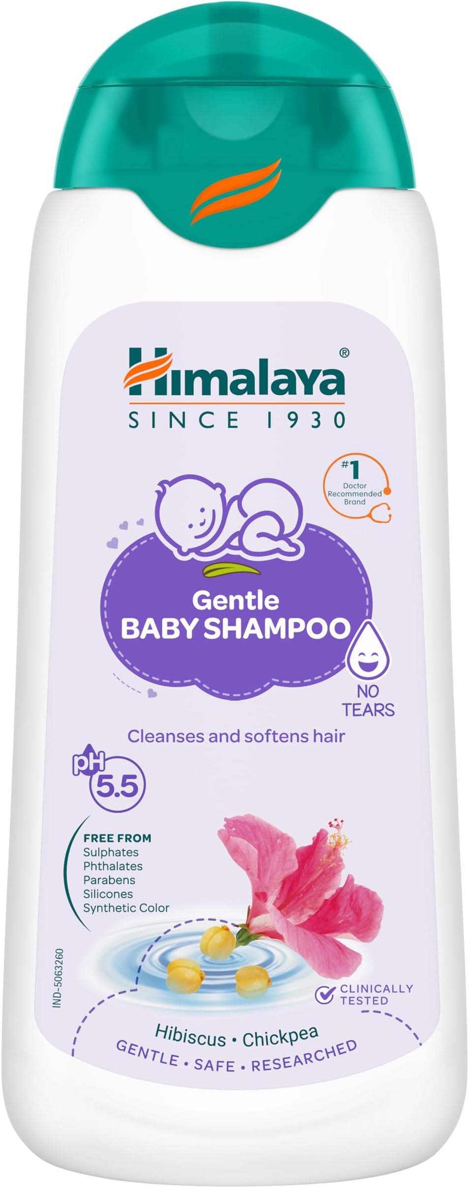 Himalaya Gentle Baby Shampoo (100 ml) | No Tears formula | Cleanses, softens and nourishes baby's hair
