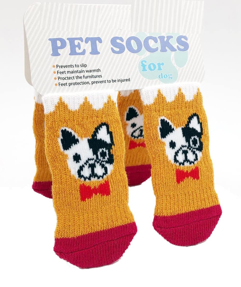 KUTKUT - Pack of 8 Pcs Anti-Skid New Born Puppy Kitten Socks Paw Protector Small Puppy Kitten Socks with 8 Pieces Adjustable Straps,Socks for Small Puppies,Kitten (Size:M, Height 7.5 cm, Width 3.5 cm) (B0BJF2QKPN) Amazon Price History, Amazon Price Tracker