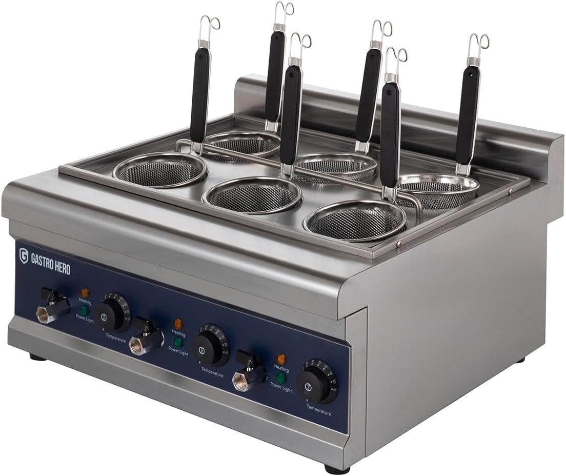 Electric Pasta Cooker - 6 Sieves - 24.75L by GastroHero