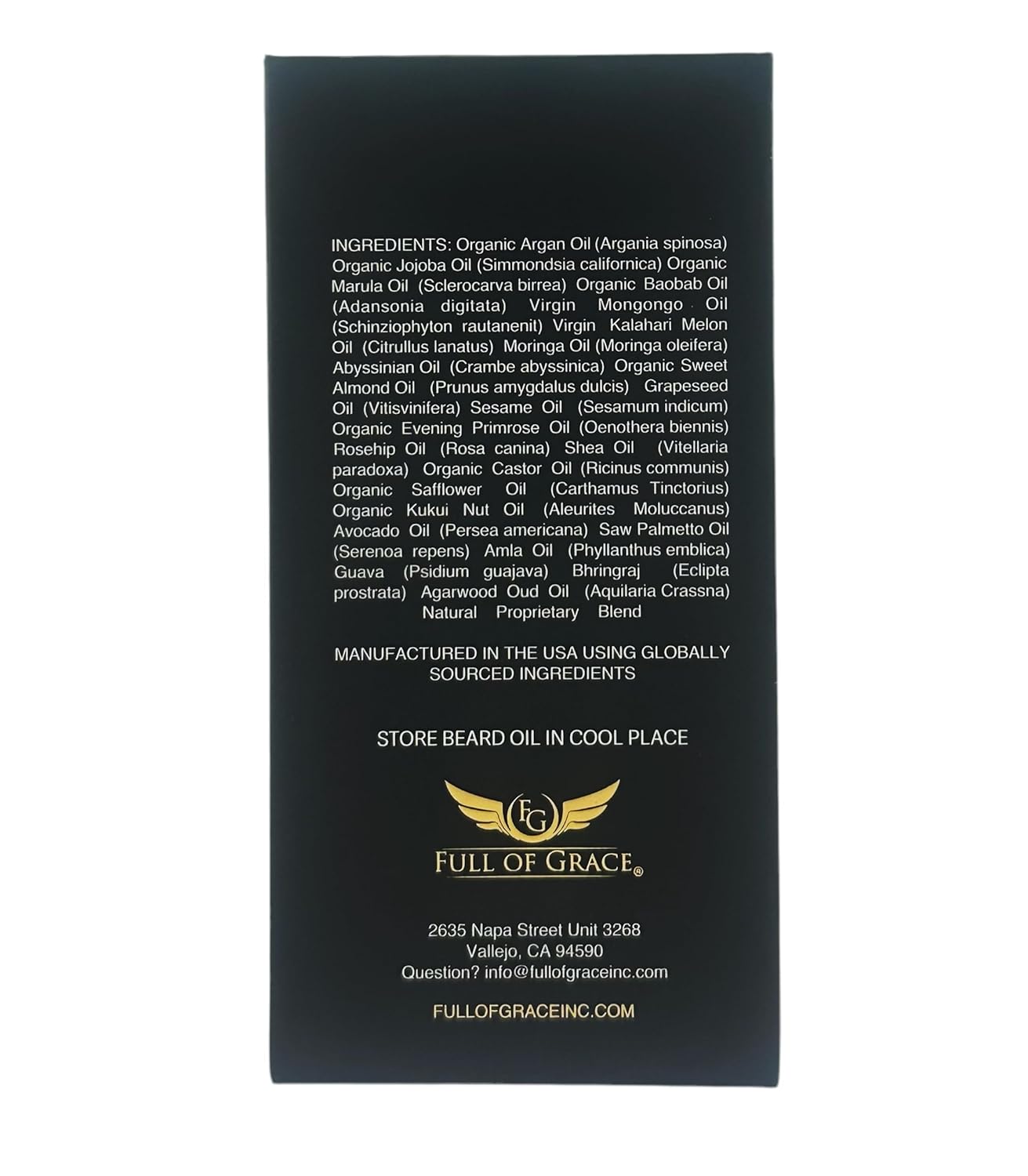 FULL OF GRACE Premium Beard Oil for Men & Natural Conditioner – Softens & Tames Beards Instantly – Non-Greasy, Fast Absorbing – Eliminates Dryness & Itch – Oud, Vanilla Caviar & Amber | 30ml