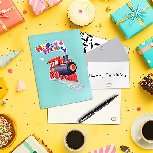 Vista 11 de GREETING ART Tarjeta desplegable de feliz cumpleaños, tarjeta desplegable de cumpleaños de astronauta, tarjeta de cumpleaños de astronauta, tarjeta