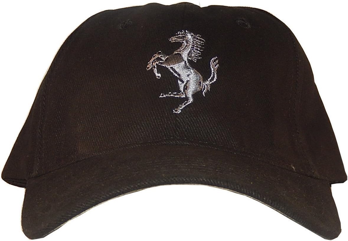 Official Ferrari Black Hat Silvery Grey Crest Rare ( Licensed From Ferrari Manufactured by TSS&P)