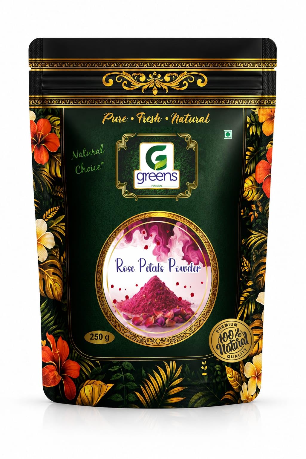 Premium Rose Petals Powder 250g Pure Dried Flower Powder Pack of 1-image-25