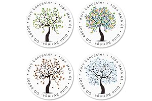 Seasons of Trees Personalized Return Address Labels: The Perfect Touch for Your Mail