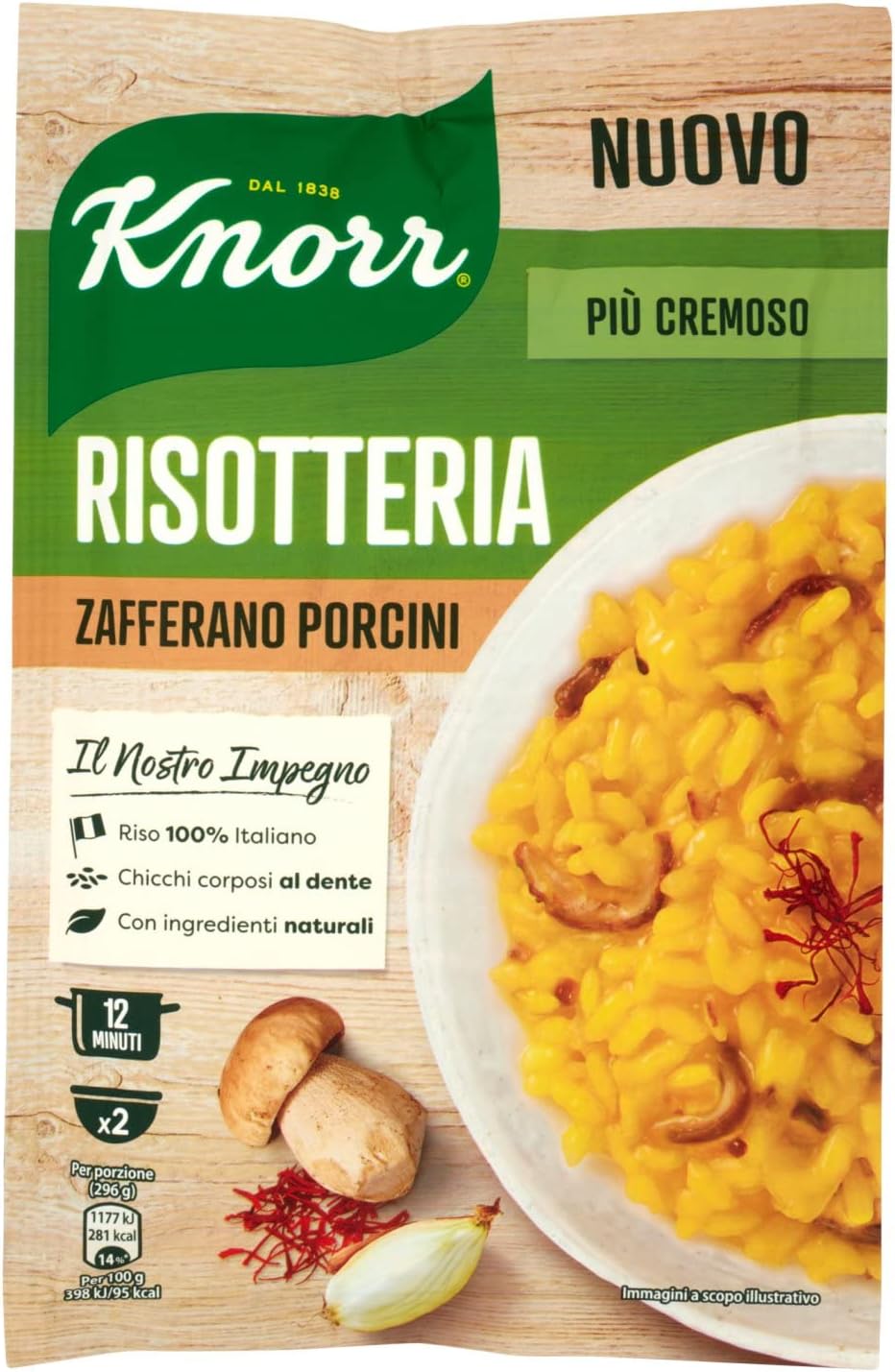 Knorr Risotto con Zafferano e Funghi Porcini, 175g Amazon.it
