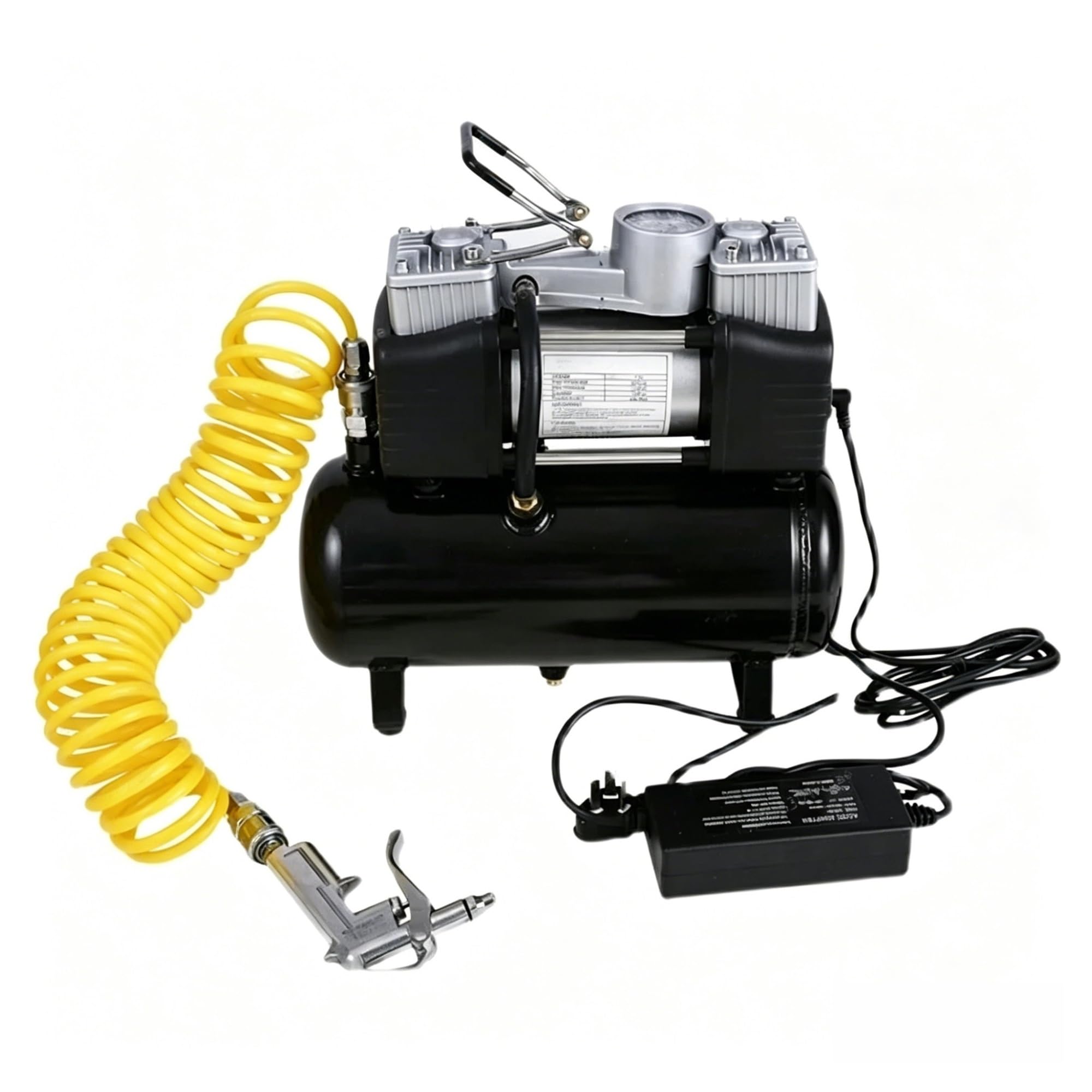 Silent Air Compressor Heavy Oil Free Silent Portable Air Compressor Dual Voltage 12V 220V 2.5L 4L Air Tank(4L)