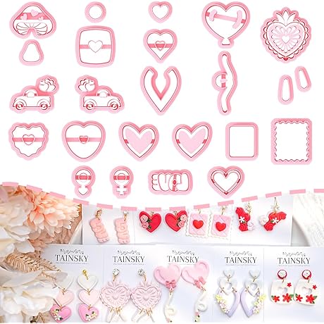 TAINSKY Valentine's Day Polymer Clay Cutters [Catchy Phrase]