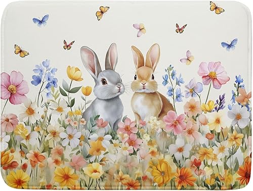 Vista 286 de Daisy On Old - Tapete de secado de platos de madera para encimera de cocina, tapete de secado de madera turquesa de 18 x 24 pulgadas con tapete